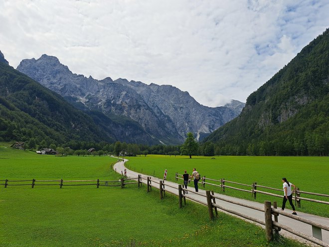 Čudovita Logarska dolina kliče sama po sebi. To je pogled iz hotela Plesnik, kjer imajo večinoma tuje goste in večji obisk kot v istem obdobju lani. FOTO: Špela Kuralt/Delo