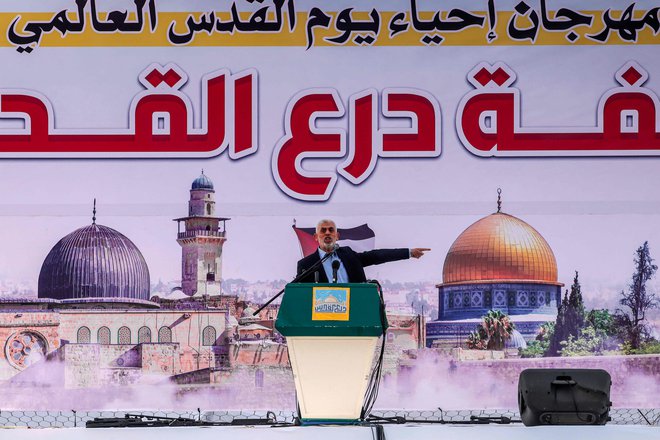 Jahja Sinvar, novi politični vodja Hamasa. FOTO: Mohammed Abed/Afp