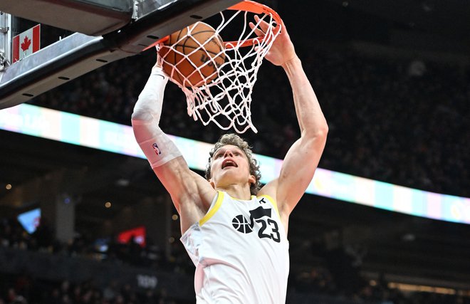 Finski as Lauri Markkanen je prvi zvezdnik moštva Utah Jazz. FOTO: Dan Hamilton/Usa Today Sports