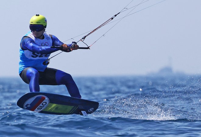 Vodišku se prva finalna regata ni posrečila. V cilj je prijadral kot zadnji, na koncu pa je bil celo kaznovan. FOTO: Lisi Niesner/Reuters