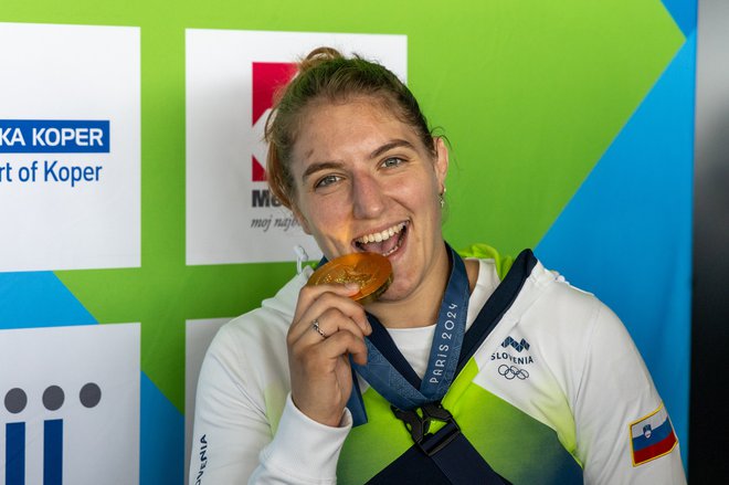 Umetna inteligenca morda lahko odkrije talent, a športniku ne more dati motiva, ki ga žene naprej. Kaj natanko je to, dobro vesta olimpijska prvakinja Andreja Leški (na fotografjiji) in srebrni Toni Vodišek. FOTO: Voranc Vogel