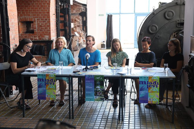 Utrinek s tiskovne konference, na kateri so predstavili program letošnjega festivala Mladi levi. FOTO: Nada Žgank