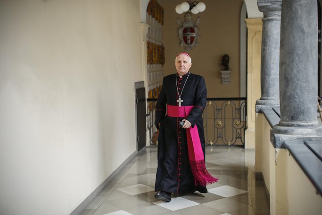 Stanislav Zore je vernike nagovoril k sledenju Božji volji. FOTO: Uroš Hočevar