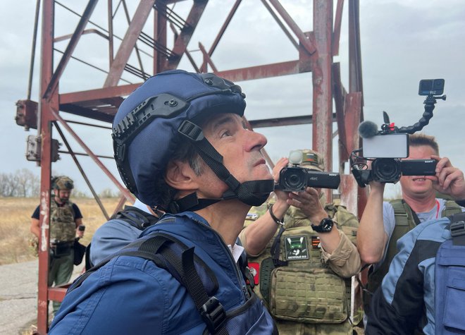 Grossi je Zaporožje obiskal petič od začetka vojne. FOTO: Handout AFP