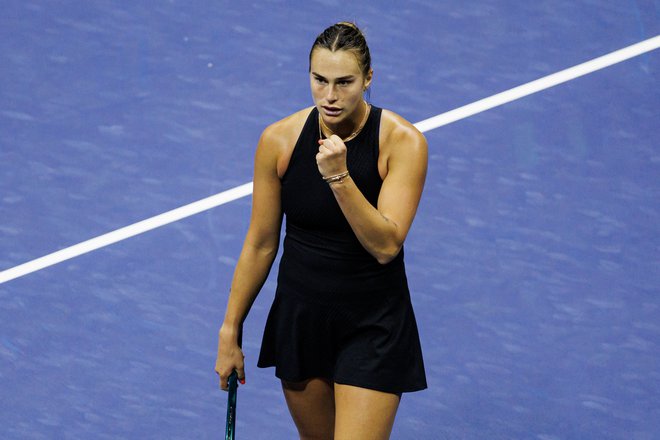 Arina Sabalenka se bo v sobotnem finalu pomerila z Jessico Pegula. FOTO: Mike Frey/Usa Today Sports Via Reuters Con