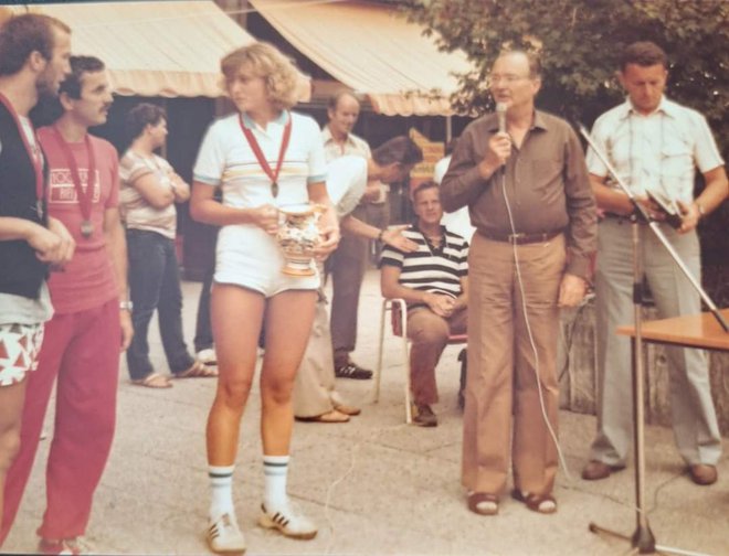 Najboljši trije so leta 1984 bili, z leve: Maksimilijan Klemenčič, Brane Breznikar in Karmen Raišp. Foto osebni arhiv Mira Kregarja