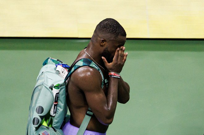 Frances Tiafoe je bil razočaran. FOTO: Mike Frey/Reuters