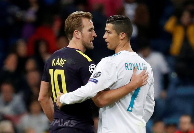 Harry Kane in Cristiano Ronaldo sta stara znanca z igrišč. FOTO: Paul Hanna/Reuters