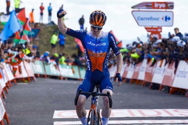 Eddie Dunbar, še drugič najhitrejši. Tokrat na kraljevski etapi. FOTO: Lavuelta.es 