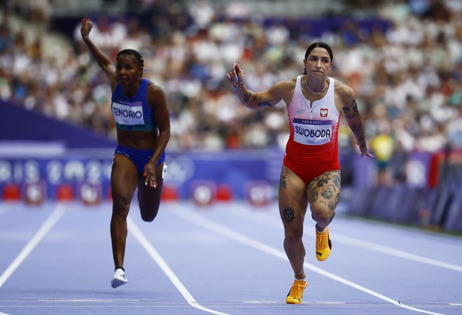 Na olimpijskih igrah v Parizu se je Ewa Swoboda prebila do polfinala. FOTO: Sarah Meyssonnier/Reuters