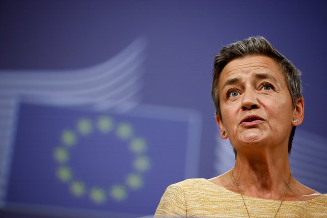 »To je zmaga, zaradi katere sem zajokala,« je po razglasitvi odločitve Sodišča EU dejala Margrethe Vestager. FOTO: Johanna Geron/Reuters