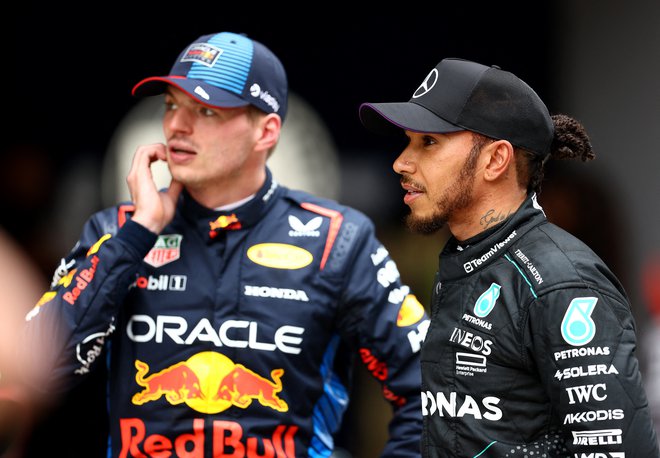 Max Verstappen in Lewis Hamilton sta najbolje plačana voznika F1. FOTO: Edgar Su/Reuters