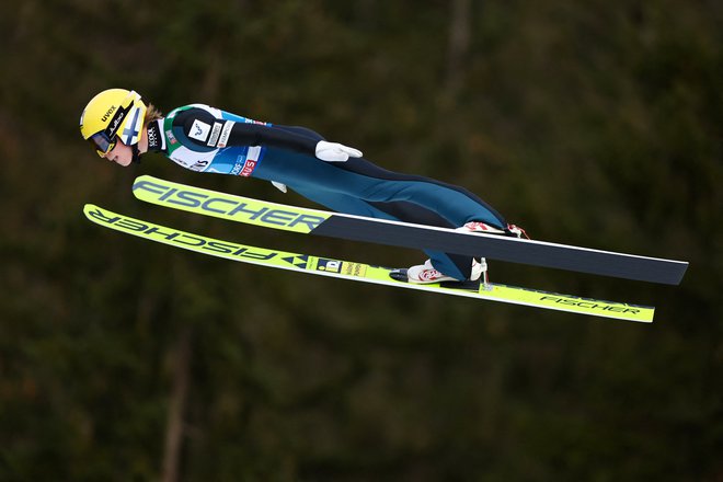 Vilho Palosaari je kot najboljši smučarski skakalec na finskem državnem prvenstvu osvojil tretje mesto. FOTO: Lisi Niesner/Reuters