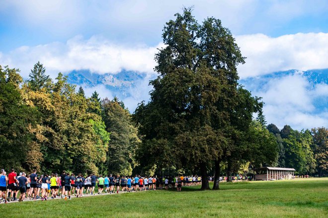 Tekači vseh starosti so pod Kamniško-Savinjskimi Alpami tekli za dober namen. FOTO: Sportida