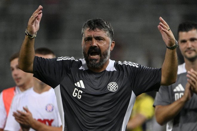 Gennaro Gattuso tudi pri Hajduku ohranja svoj prepoznavni temperament. FOTO: X