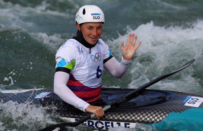 Eva Terčelj se je veselila tretjega mesta. FOTO: Molly Darlington/Reuters