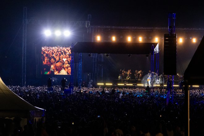 Obiskovalci Magnificovega koncerta v Stanežičah so pohvalili odličen zvok. FOTO: Črt Piksi/Delo