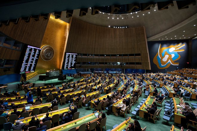 V OZN govorijo o oživitvi kolektivne varnosti in preoblikovanju globalnega upravljanja, tudi z novimi digitalnimi tehnologijami. FOTO: Reuters