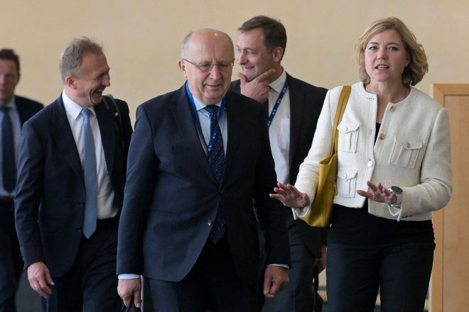 Novi komisar Andrius Kubilius bo moral v EU uskladiti nasprotujoče si interese na področju obrambe in obrambne industrije. FOTO: John Thys/AFP