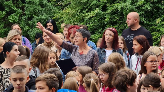 Starše in otroke je nagovorila prvi šolski dan. FOTO: osebni arhiv