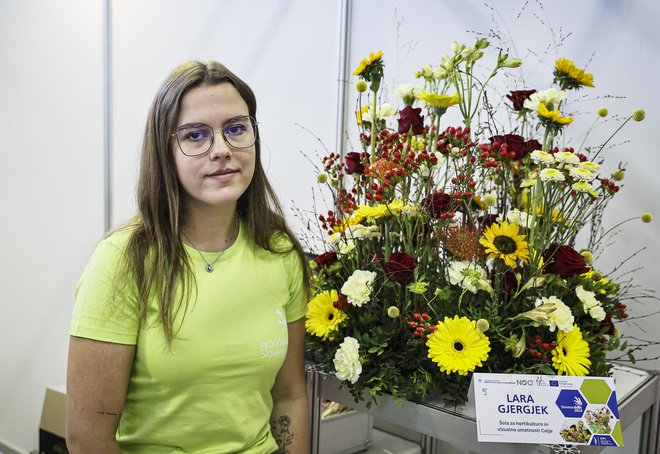 Lara Gjergjek, cvetličarka, Šola za hortikulturo in vizualne umetnosti Celje FOTO: Jože Suhadolnik