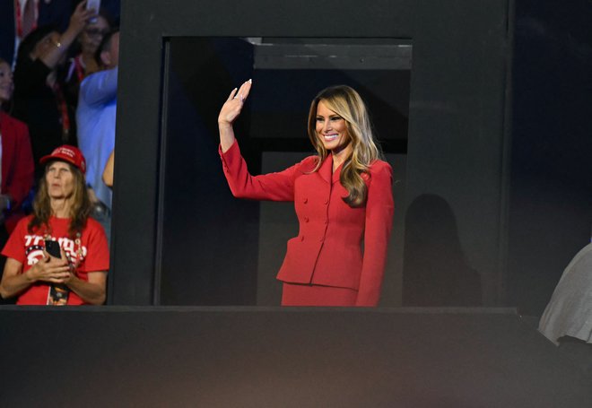 Melania na zadnjem dnevu republikanske nacionalne konvencije 18. julija letos FOTO: Patrick T. Fallon/AFP