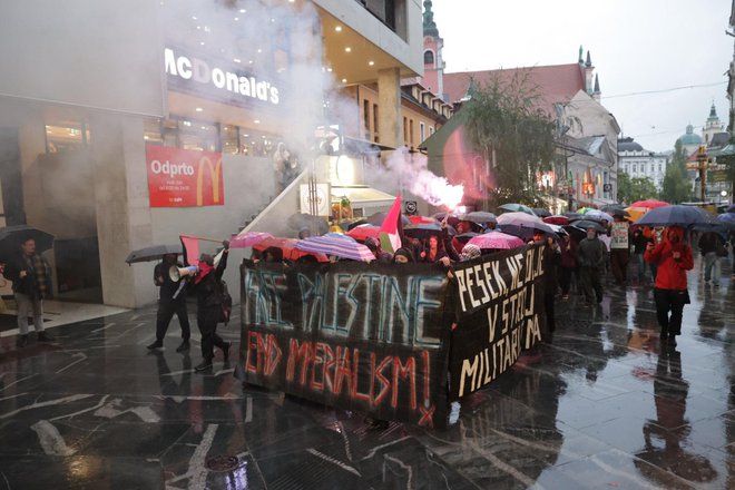 Shod za Palestino je uvod v več dogodkov ob obletnici začetka zadnje vojne. FOTO: Črt Piksi