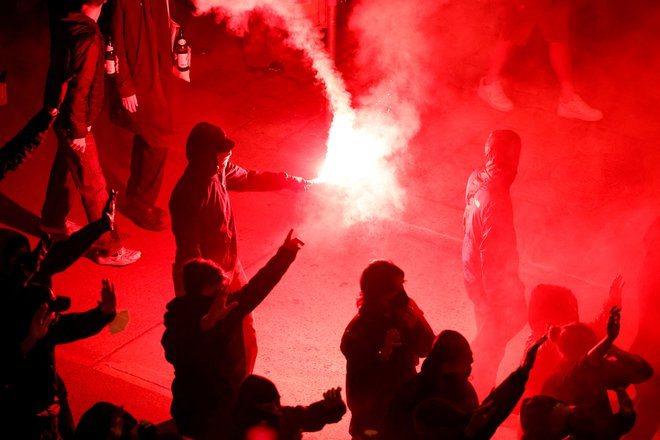 Protest proti svobodnjakom na Dunaju. FOTO: Lisa Leutner/Reuters