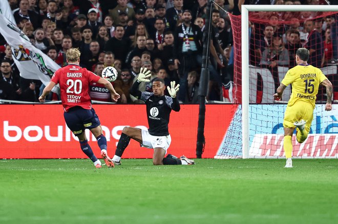 Mitchel Bakker je zabil zmagoviti gol za Lille proti Toulousu. FOTO: Samir Al Doumy/AFP