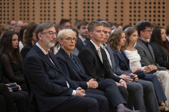 Sprejem diamantnih maturantov na Brdu. FOTO: Bor Slana/STA