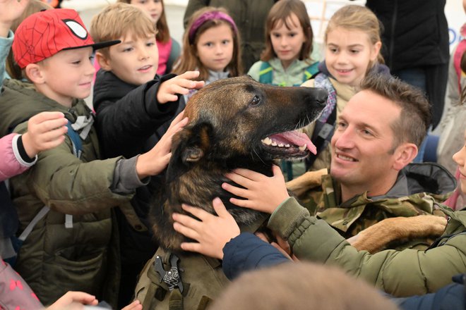 Dogajanje se je na celjskem sejmišču začelo že v četrtek, ko so gostili okoli 500 otrok iz bližnjih šol, predstavili pa so se poklici, ki pri svojem delu sodelujejo s psi. FOTO: Kinološka zveza Slovenije