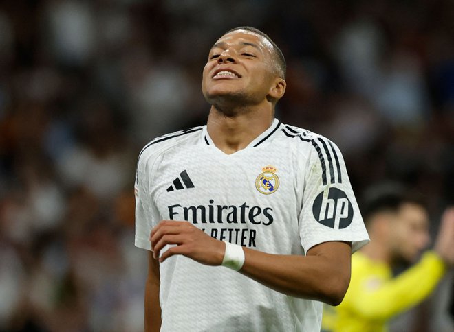 Mbappe je v soboto začel tekmo Reala proti Villarrealu. FOTO: Oscar Del Pozo/AFP