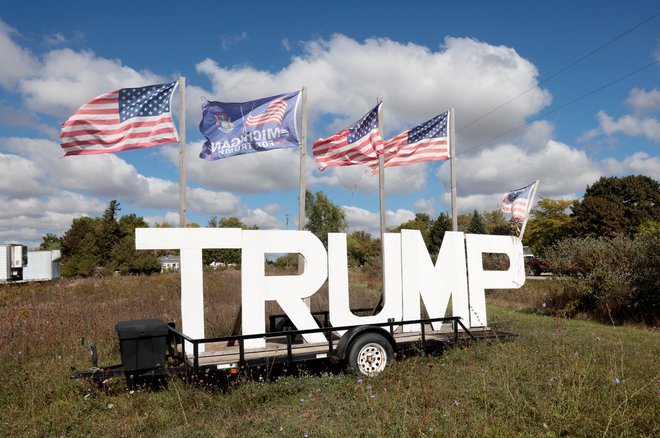 Podpora Donaldu Trumpu v Michiganu. FOTO: Rebecca Cook/Reuters