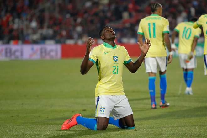 Luiz Henrique je bil brazilski junak. FOTO: Javier Torres/AFP