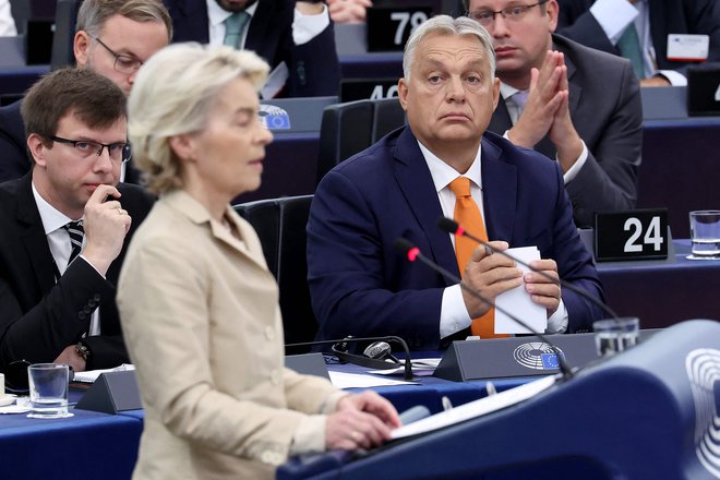 Viktor Orban in Ursula von der Leyen nista prijatelja. FOTO: Frederick Florin/AFP