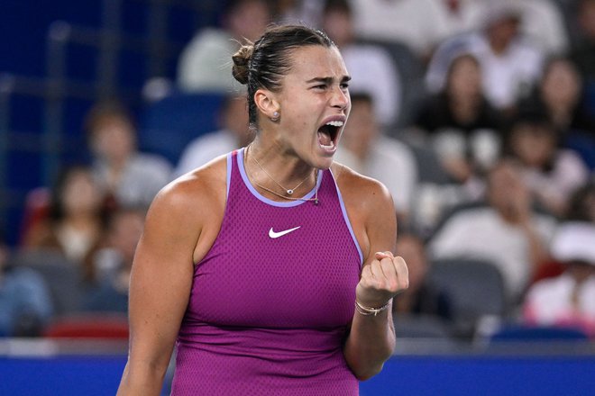 Arina Sabalenka se je uvrstila v finale. FOTO: Wang Zhao/AFP