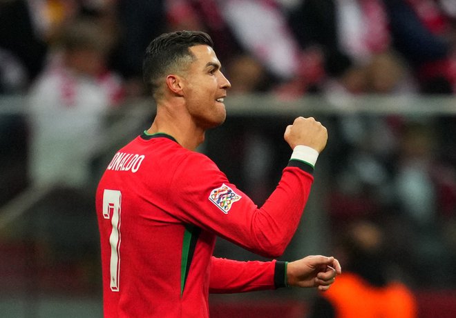 Cristiano Ronaldo je dosegel gol za zmago Portugalske na Poljskem. FOTO: Aleksandra Szmigiel/Reuters