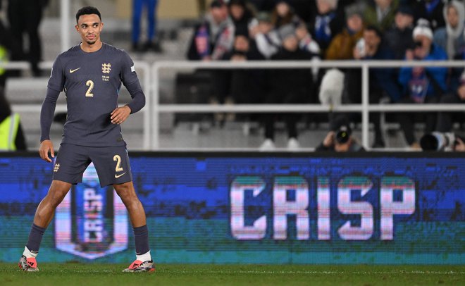 Trent Alexander-Arnold je zadel s prostega strela. FOTO: Jonathan Nackstrand/AFP