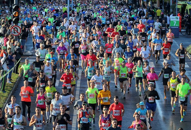 Ljubljanski maraton velja ne le za največjo tekaško prireditev v Sloveniji, ampak tudi v Jugovzhodni Evropi. FOTO: Blaž Samec/Delo