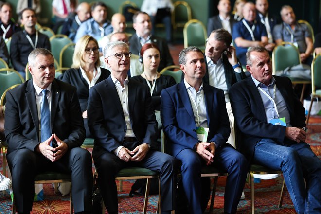 Dejan Židan, Franjo Bobinac, Tomaž Jontes in Metod Ropret. FOTO: Aleš Fevžer/OKS