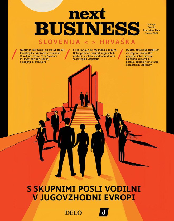 Druga številka poslovnega magazina Next Business Hrvaške in Slovenije v izdaji dveh vodilnih medijskih hiš, Hanza Media in Delo, bo izšla v četrtek, 24. oktobra; priložena bo časnikoma Delo in Jutarnji list. FOTO: Delo 