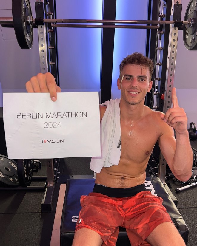 Takole je poleti napovedal nastop na Berlinskem maratonu. FOTO: osebni arhiv