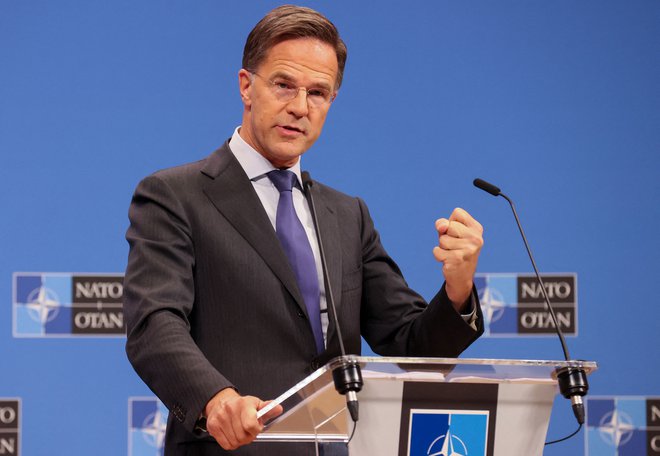 Ni dvoma o tem, da bo Ukrajina nekoč članica Nata, je zatrdil Mark Rutte. FOTO: Francois Walschaerts/AFP