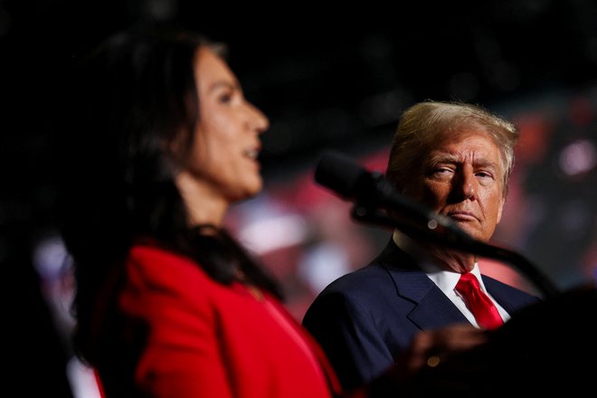 Nekdanja kandidatka za demorkatsko predsedniško kandidaturo Tulsi Gabbard je prestopila med republikance. FOTO: Carlos Barria/Reuters