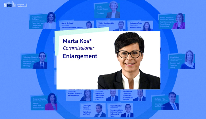 The candidate for European Commissioner for Enlargement, Marta Kos, warned that bilateral issues could hinder the enlargement process. PHOTO: Screenshot