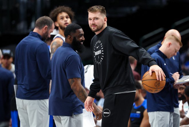 Luka Dončić z nasmeškom pričakuje novo sezono v NBA. FOTO: Kevin Jairaj/Reuters