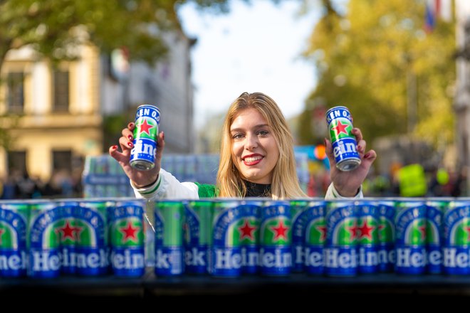 Brezalkoholno pivo Heineken 0.0 je tudi med atleti vse bolj priljubljena oblika osvežitve. FOTO: Damjan Končar
 