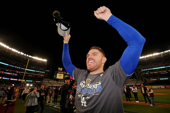 Freddie Freeman je bil MVP finala. FOTO: Brad Penner/USA Today Sports