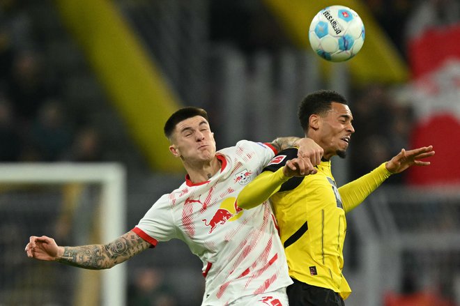 Benjamin Šeško je po koncu septembra spet zadel v bundesligi.  FOTO: Ina Fassbender/AFP