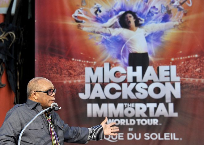 Quincy Jones je med drugim produciral tri albume Michaela Jacksona, tudi Thriller iz leta 1982, najbolj prodajani album v zgodovini. FOTO: Joe Klamar/AFP